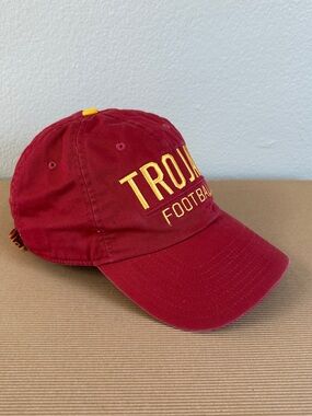 Nike USC Trojans Football Dad Hat Maroon Burgundy Gold Strapback Adjustable Cap